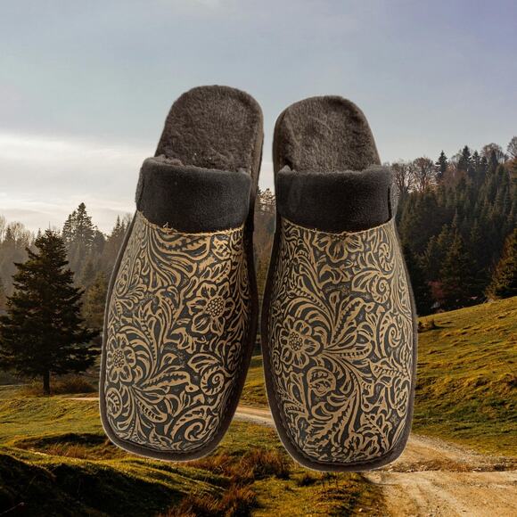 Ariat Silversmith Square Toe Men’s Size 10  Slipper ARIAT Cowboy Western Leather - Picture 1 of 6